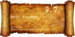 Holl Tivadar névjegykártya