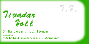 tivadar holl business card